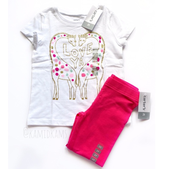 Carter's Other - 🦒NWT Carter’s T-Shirt & Leggings Outfit Set 2T